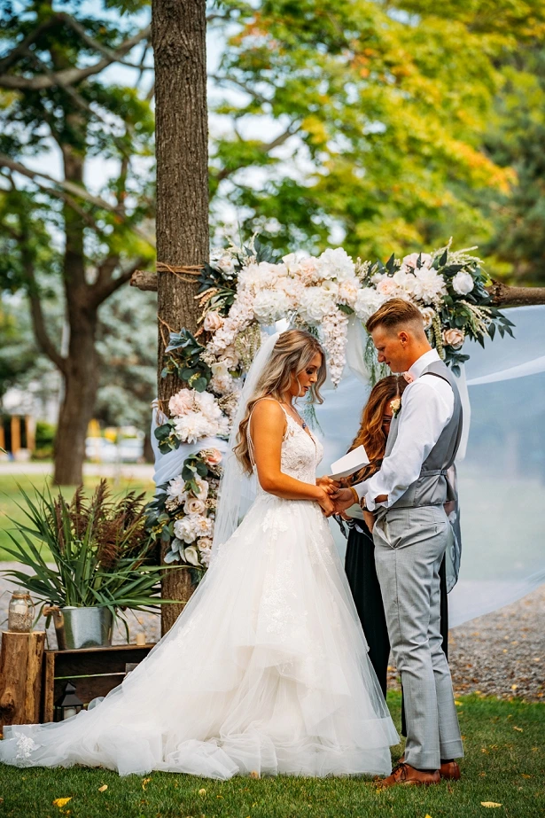 backyard wedding ceremony